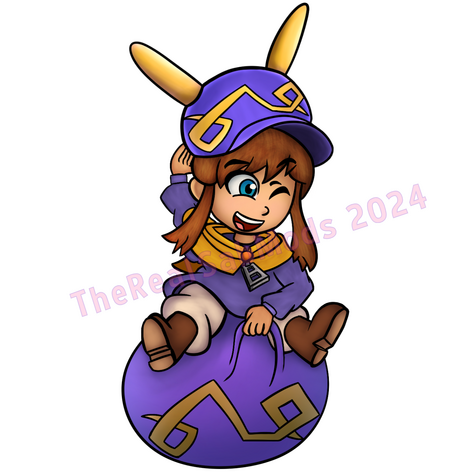 Hat Kid riding a Space Hopper Ball. Made for the Hat in Time Mod: Hopper Hat